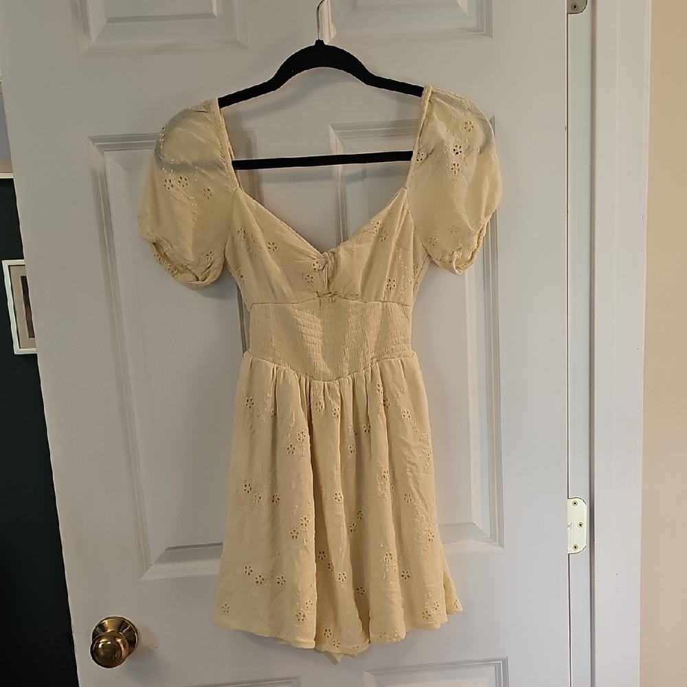 Hollister Yellow Eyelet Jumpsuit